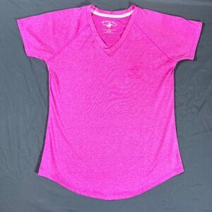 Beverly Hills Polo Club Women's Hot Pink Stretch Shirt Size Small Preppy Y2K